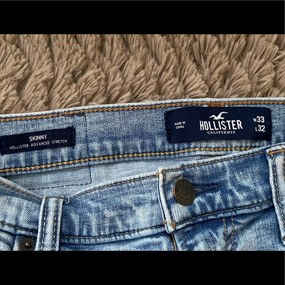 Hollister Advanced Stretch Ripped Skinny Jeans 33 - Picture 3 of 3